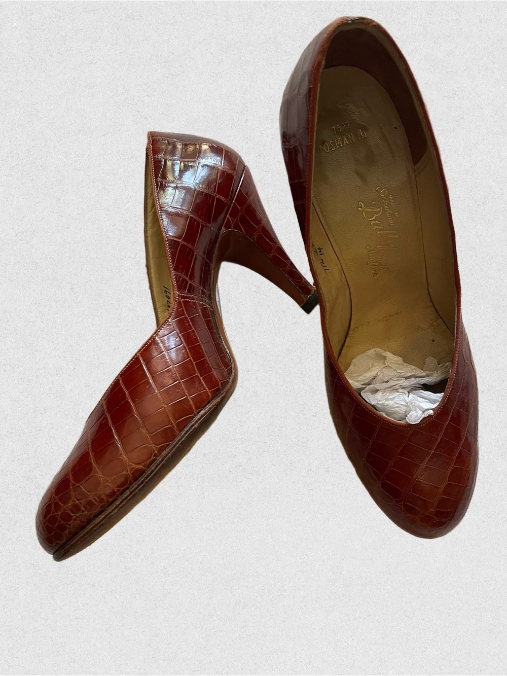 Vintage 40s/50s Classic Alligator Leather Pumps